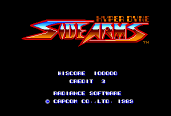 Side Arms Title Screen
